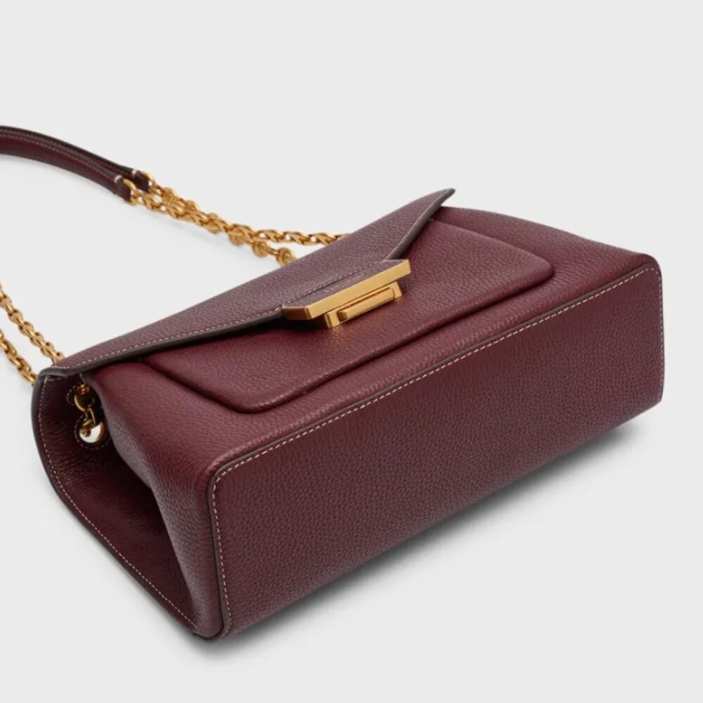 Kate Spade Gramercy Shoulder Bag Red Medium Convertible Leather Crossbody Chain - Picture 7 of 11